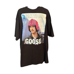 Top Gun “Talk To Me Goose” 80's‎ Movie Fighter Pilot 3XL Black Shirt